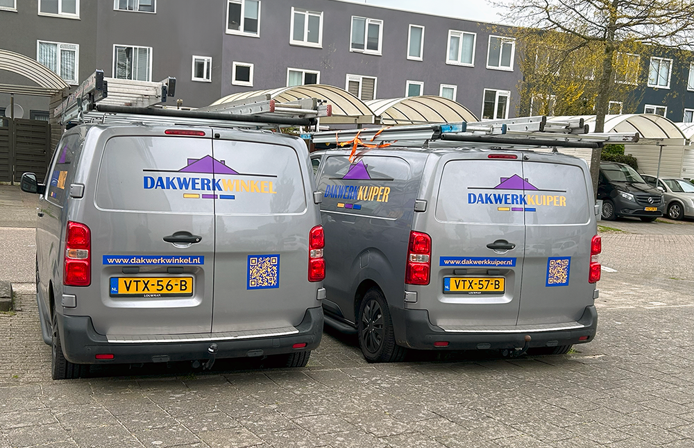 Dakwerkwinkel-autoreclame
